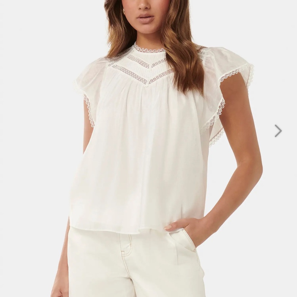 Forever New White Lace Blouse